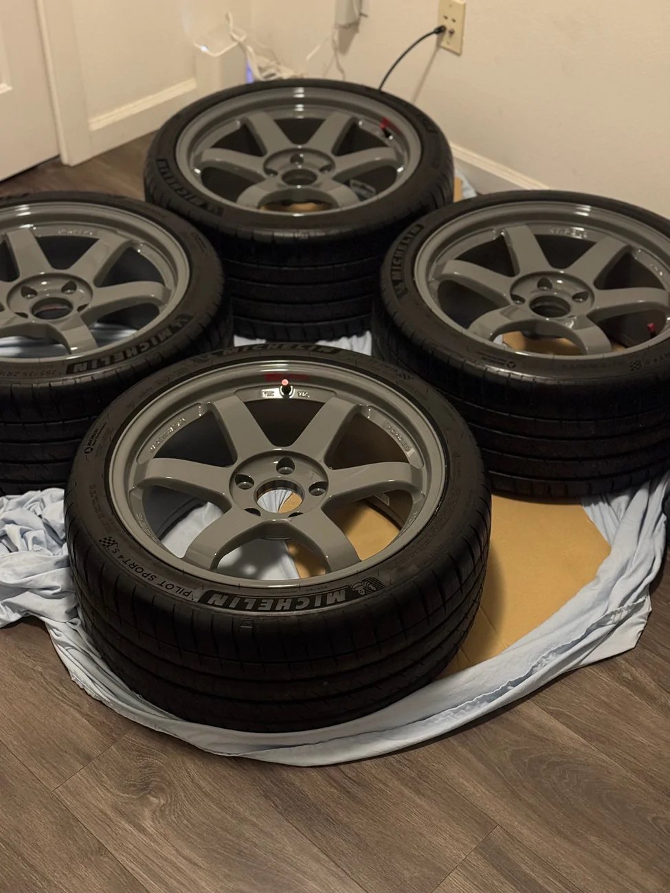 11th Gen Honda Civic FS: Volk Racing TE37SL - 18x9.5 / +38 / 5x120 - Nardo Grey - Michelin PS4S tires - $2500 IMG_7247