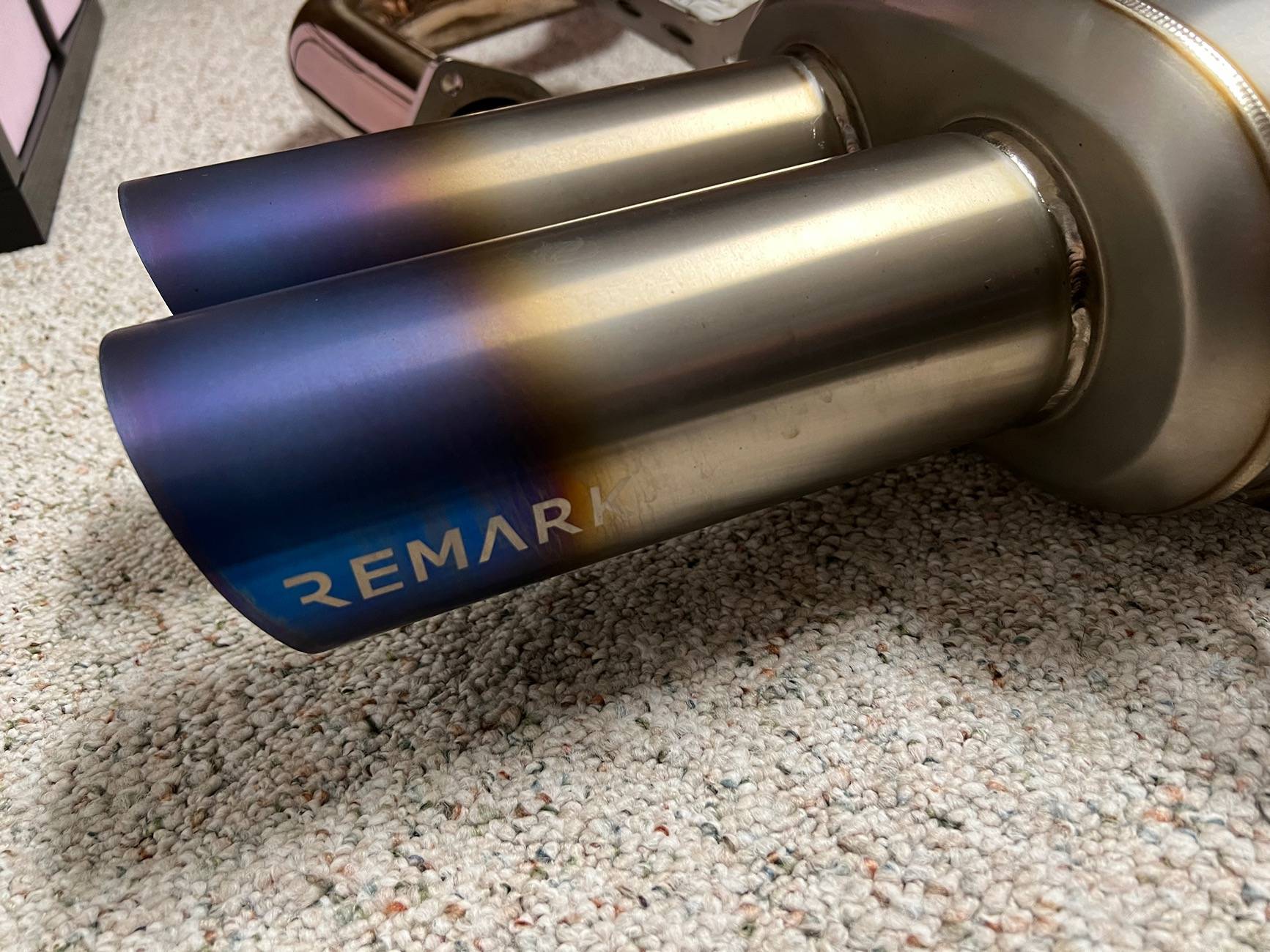 11th Gen Honda Civic Remark Ti Exhaust, PRL HVI intake, alcantara wheel, black carpeted mats IMG_8418