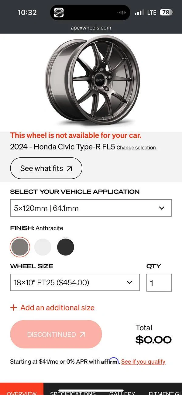 11th Gen Honda Civic Apex FL-5 Wheels brand new IMG_8526