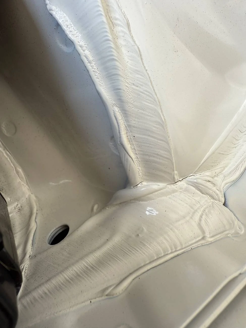 11th Gen Honda Civic Seam sealer cracking on strut tower IMG_8962