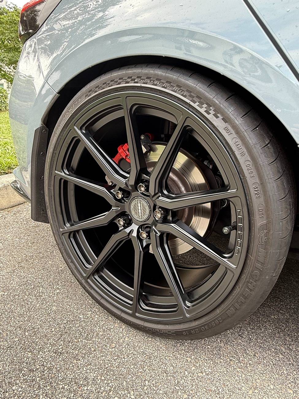 11th Gen Honda Civic WTT: Vossen HF3 19X9.5 +38 64.1cb Custom Satin Black Finish for OEM Forged 19s IMG_8981