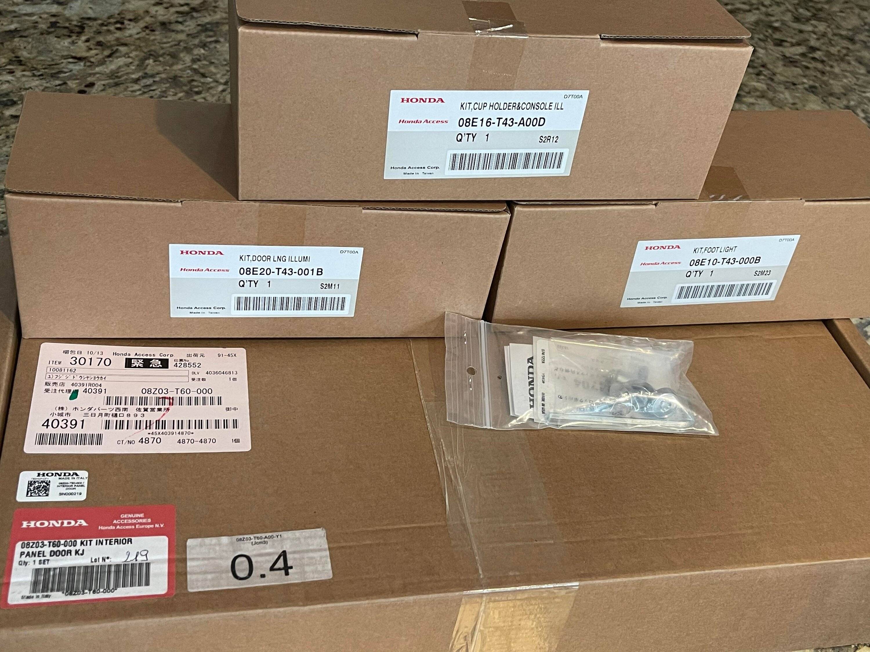 11th Gen Honda Civic New OEM parts arrive for (and before) my FL5 JDM FL5 goodies