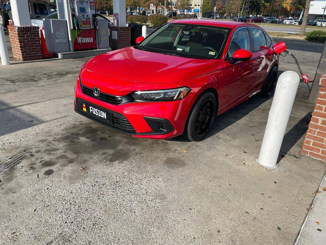 11th Gen Honda Civic Official RALLYE RED 2022+ 11th Gen Civic & Si Thread Modified 2022 Civic Rally Red Sedan 1