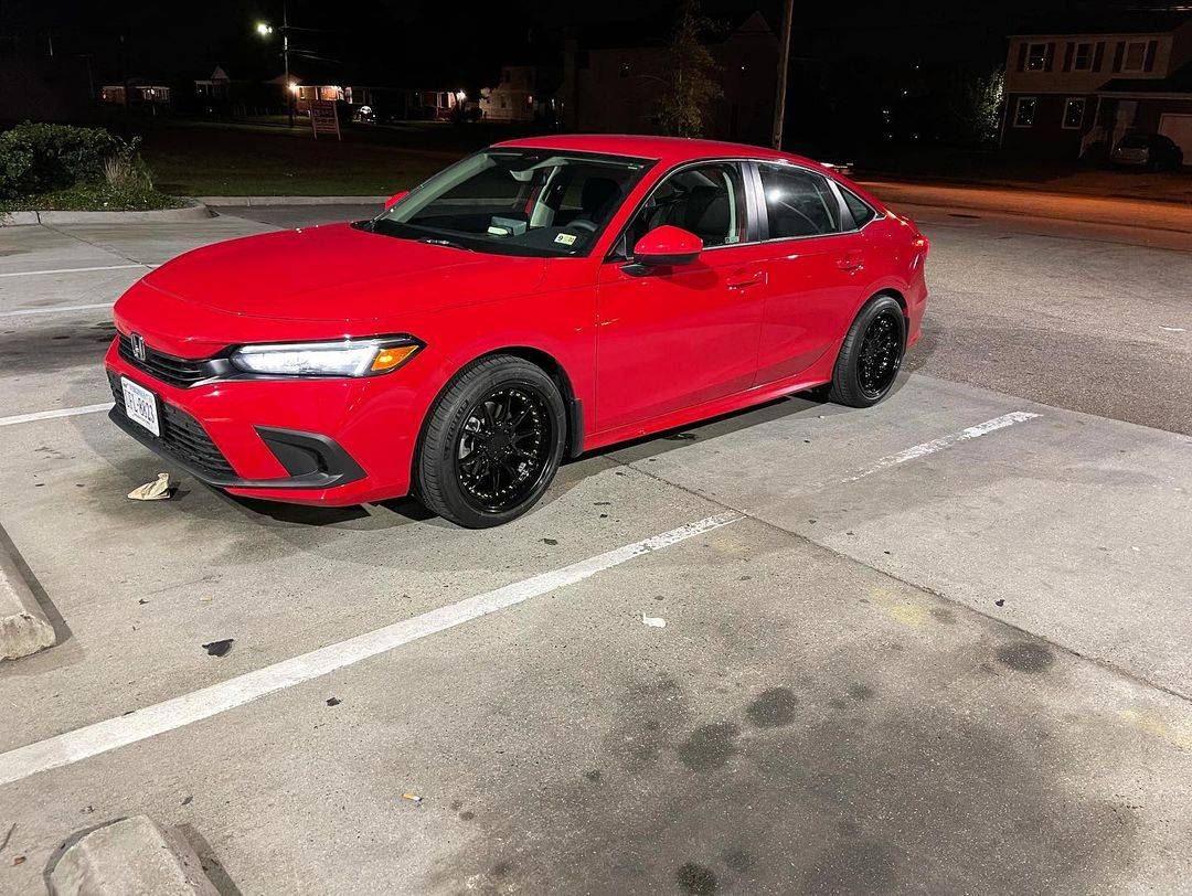 11th Gen Honda Civic Official RALLYE RED 2022+ 11th Gen Civic & Si Thread Modified 2022 Civic Rally Red Sedan 3