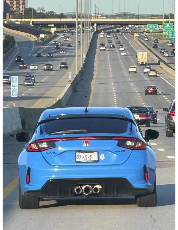 11th Gen Honda Civic FL5 Vanity Plate Hall of Fame MSRP