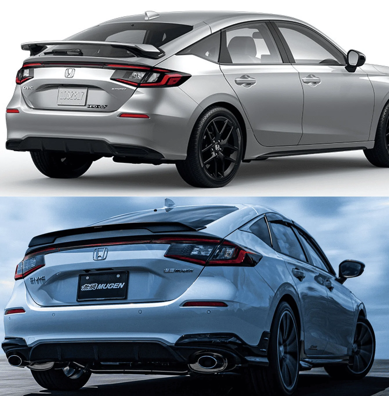 11th Gen Honda Civic Civic Hatchback Tailgate Spoiler mugenrear