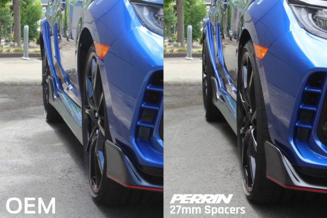 11th Gen Honda Civic PERRIN Wheel Spacers php-whl-027bk_install_comparison03