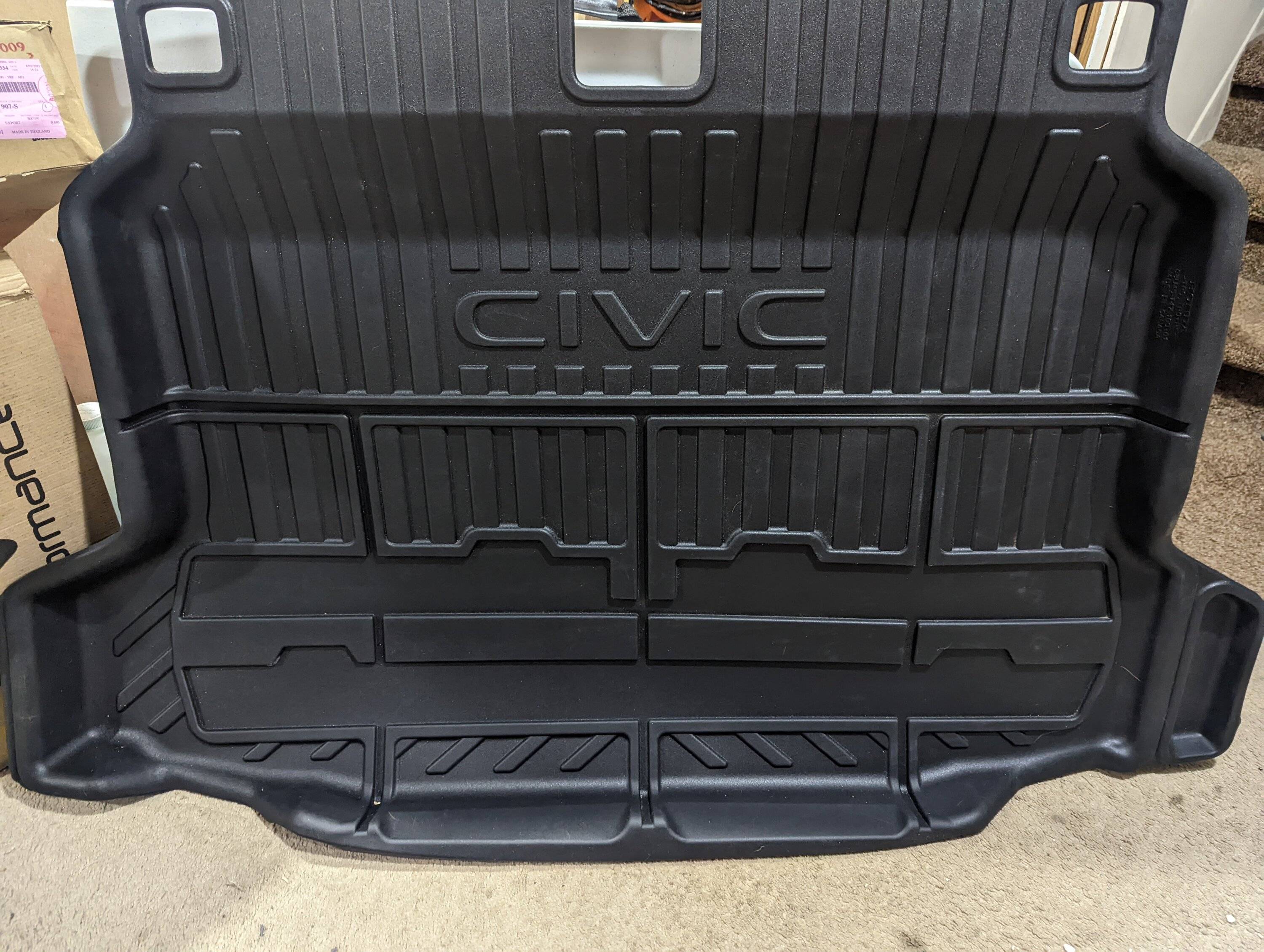 11th Gen Honda Civic **SOLD**  2022+ Civic Hatchback OEM Cargo Tray Liner and Seat Back Protectors PXL_20221006_041919705