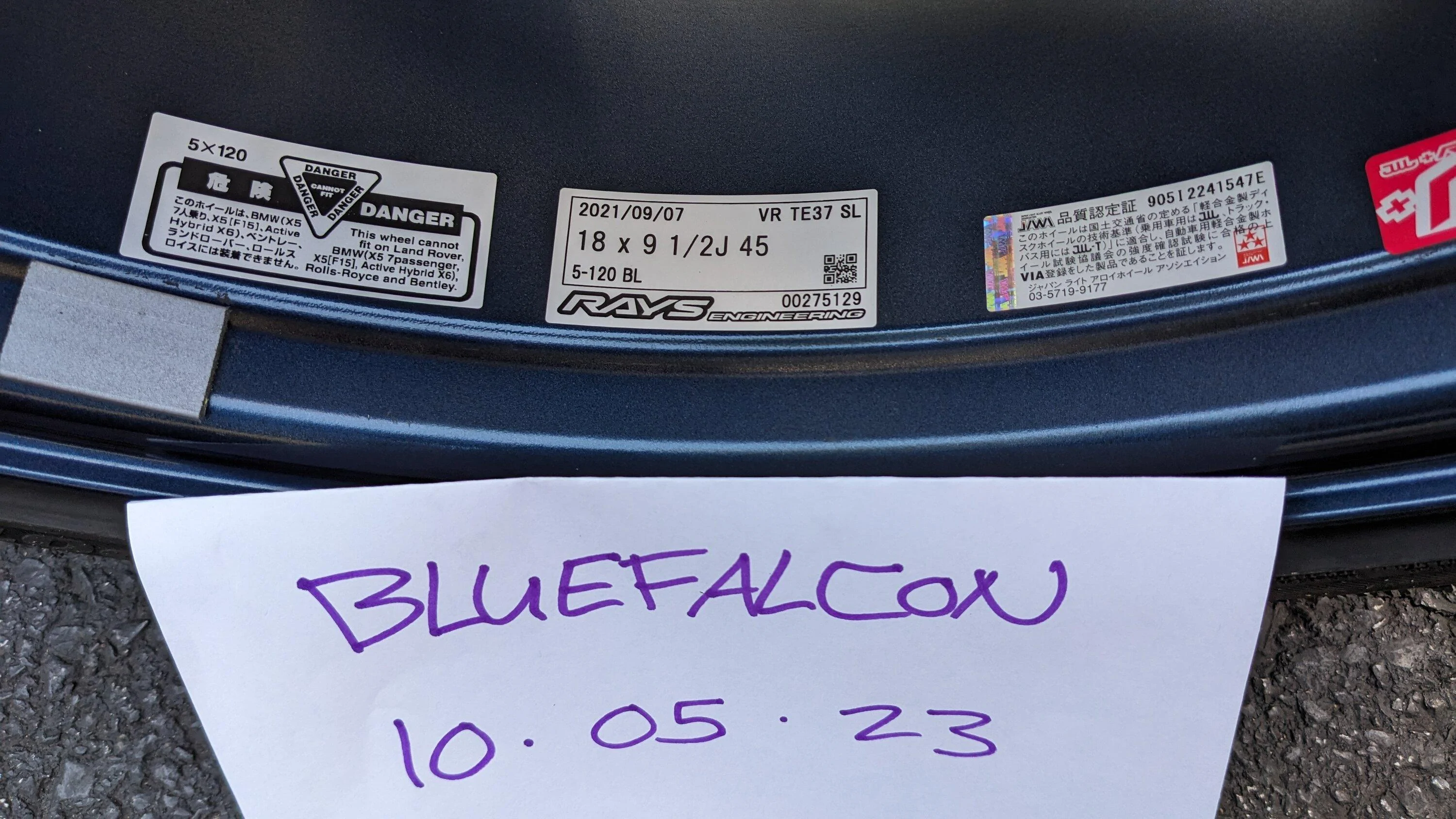 11th Gen Honda Civic **$3100 picked up** FS: Volk TE37SL Mag Blue! Also Rays Adapter Rings and Center Caps Available! PXL_20231005_211157621