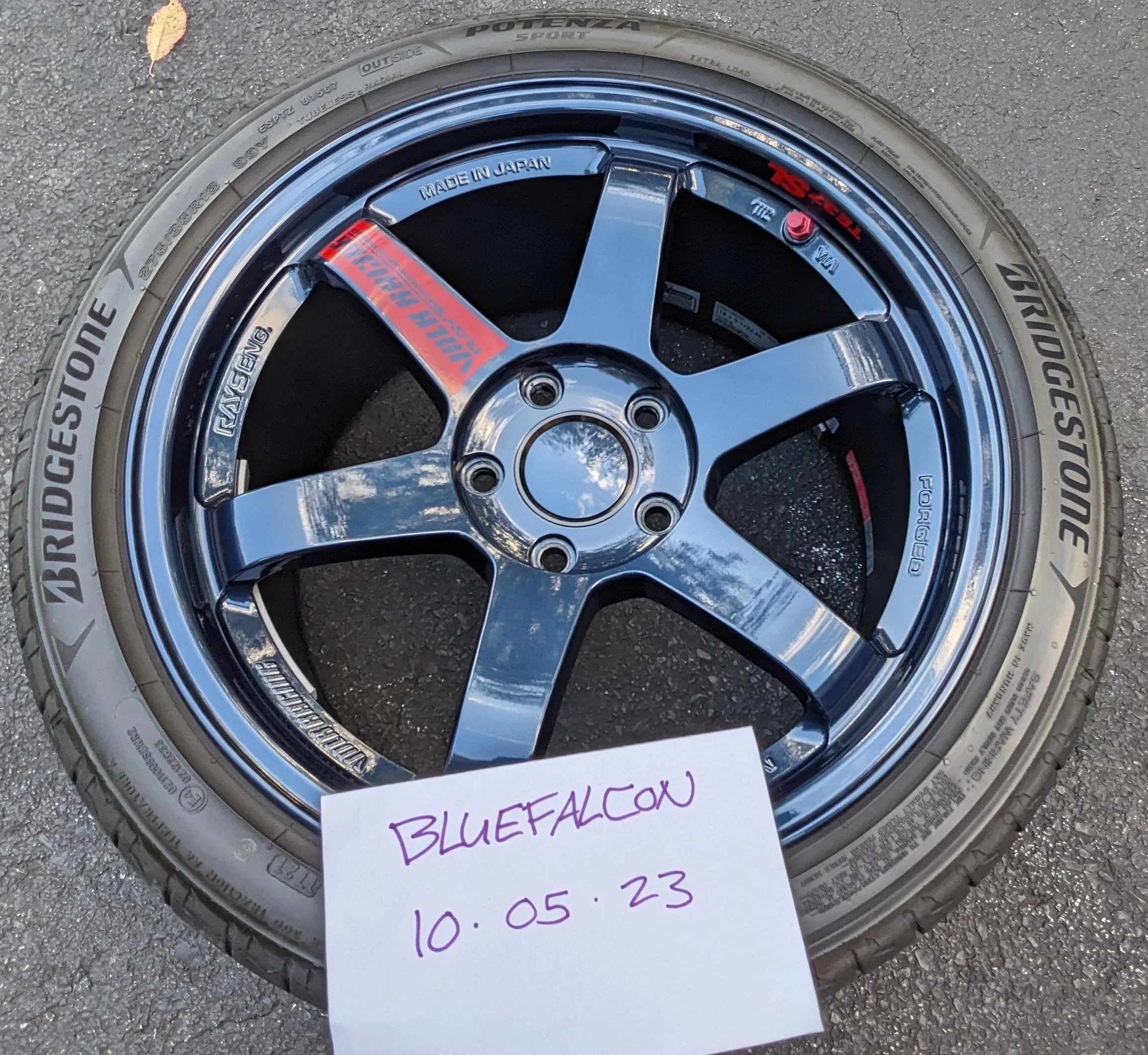 11th Gen Honda Civic **$3100 picked up** FS: Volk TE37SL Mag Blue! Also Rays Adapter Rings and Center Caps Available! PXL_20231005_211422776~2