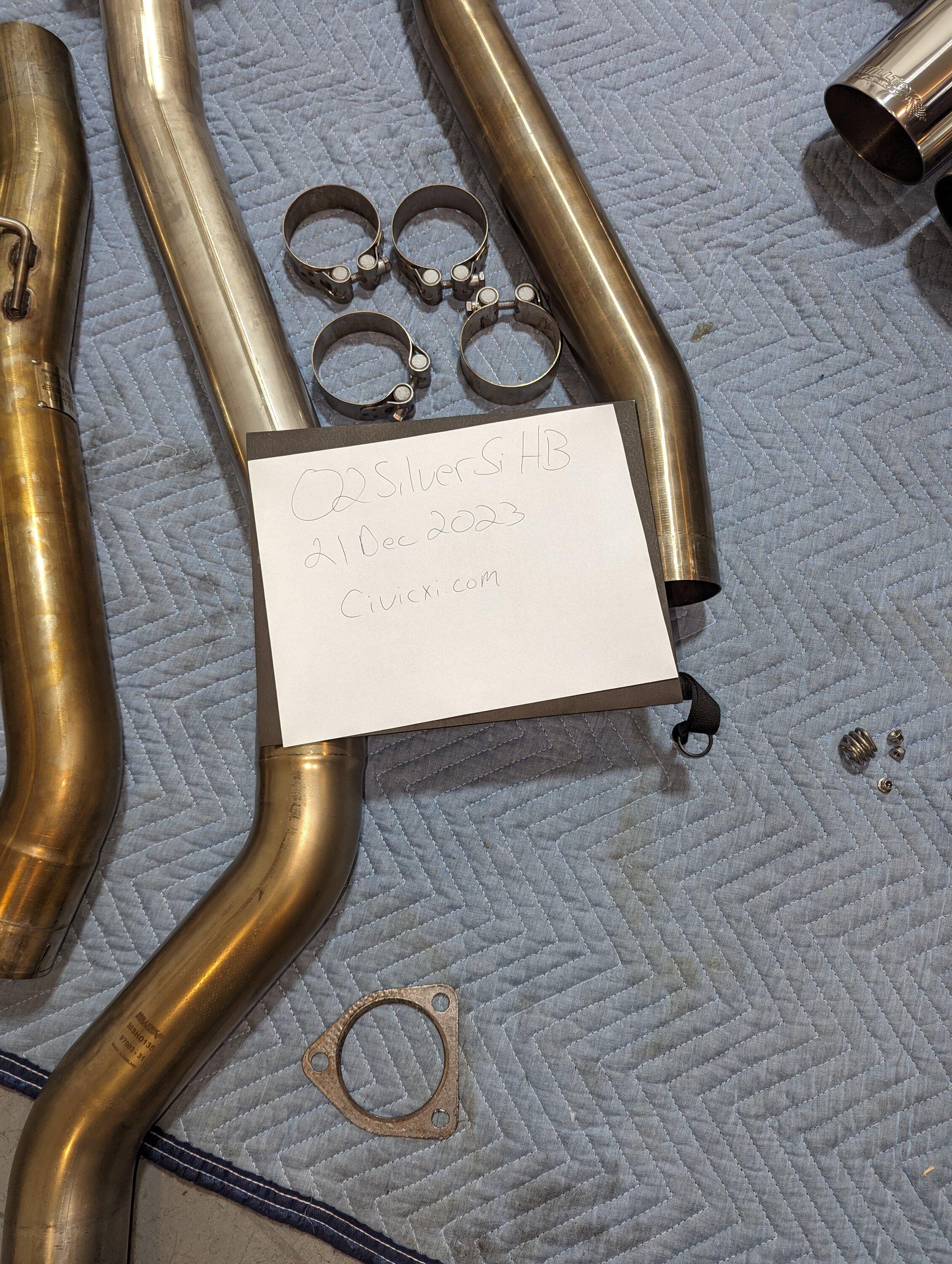 11th Gen Honda Civic SOLD: Milltek Resonated and Non Resonated exhaust PXL_20231222_013540289