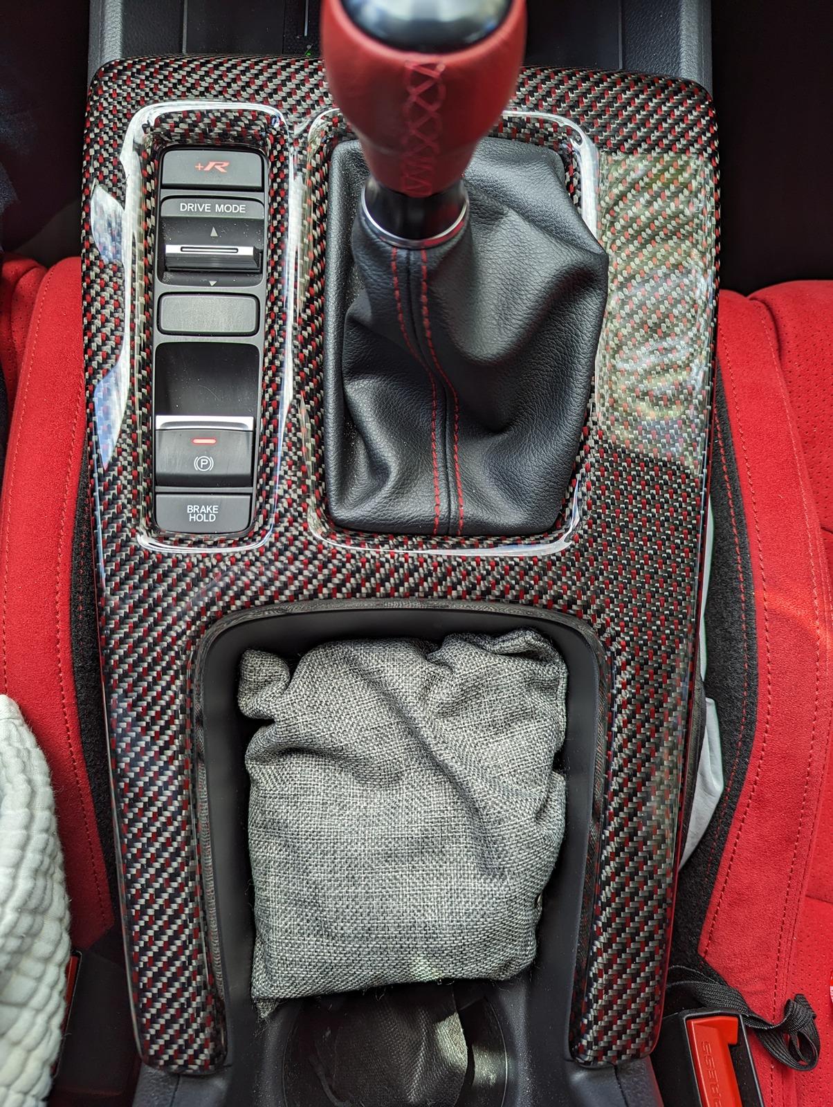 11th Gen Honda Civic CarbonSixthElement Mirror Caps and Console Cover PXL_20240304_202731003