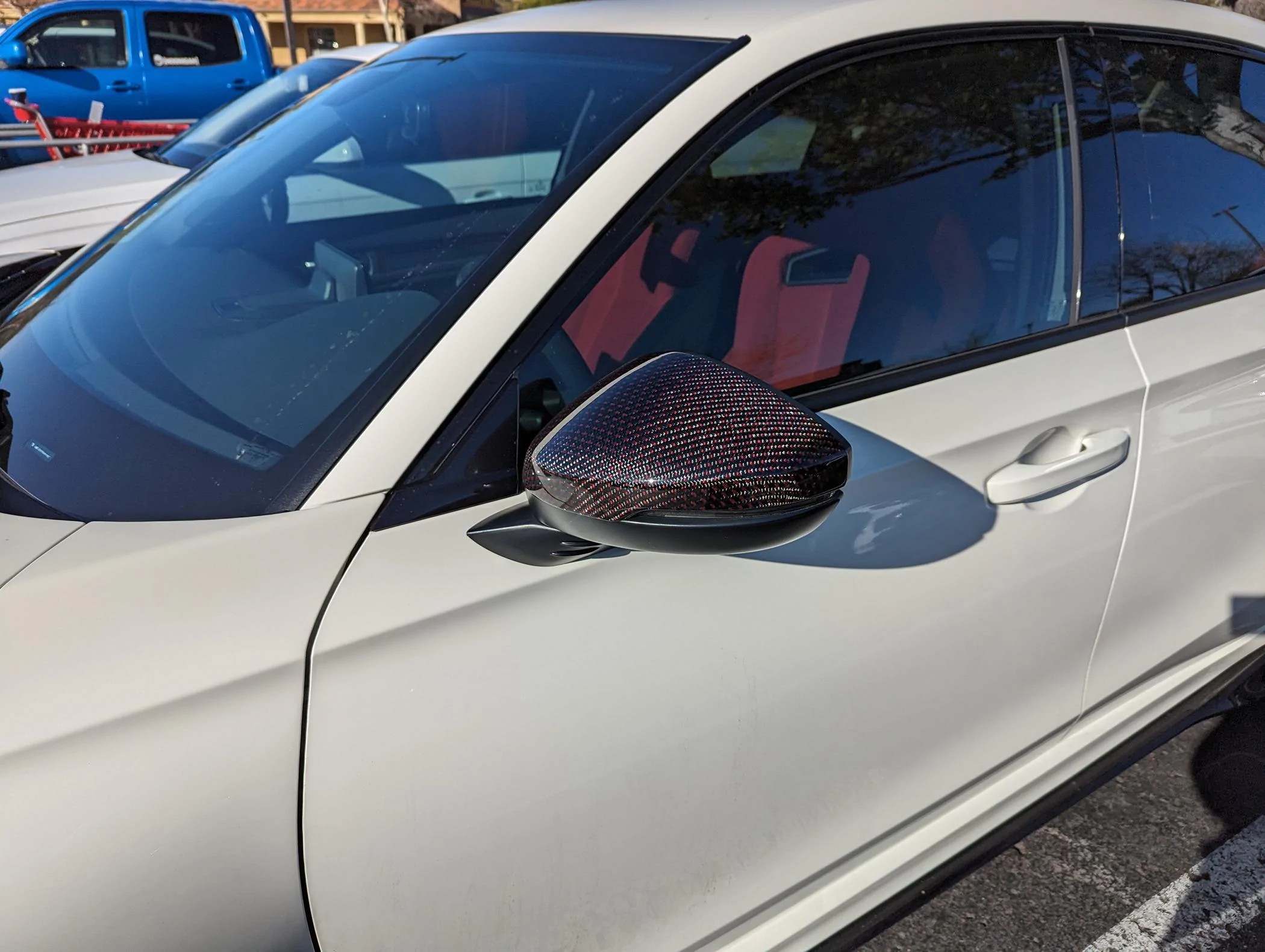 11th Gen Honda Civic CarbonSixthElement Mirror Caps and Console Cover PXL_20240306_162905996