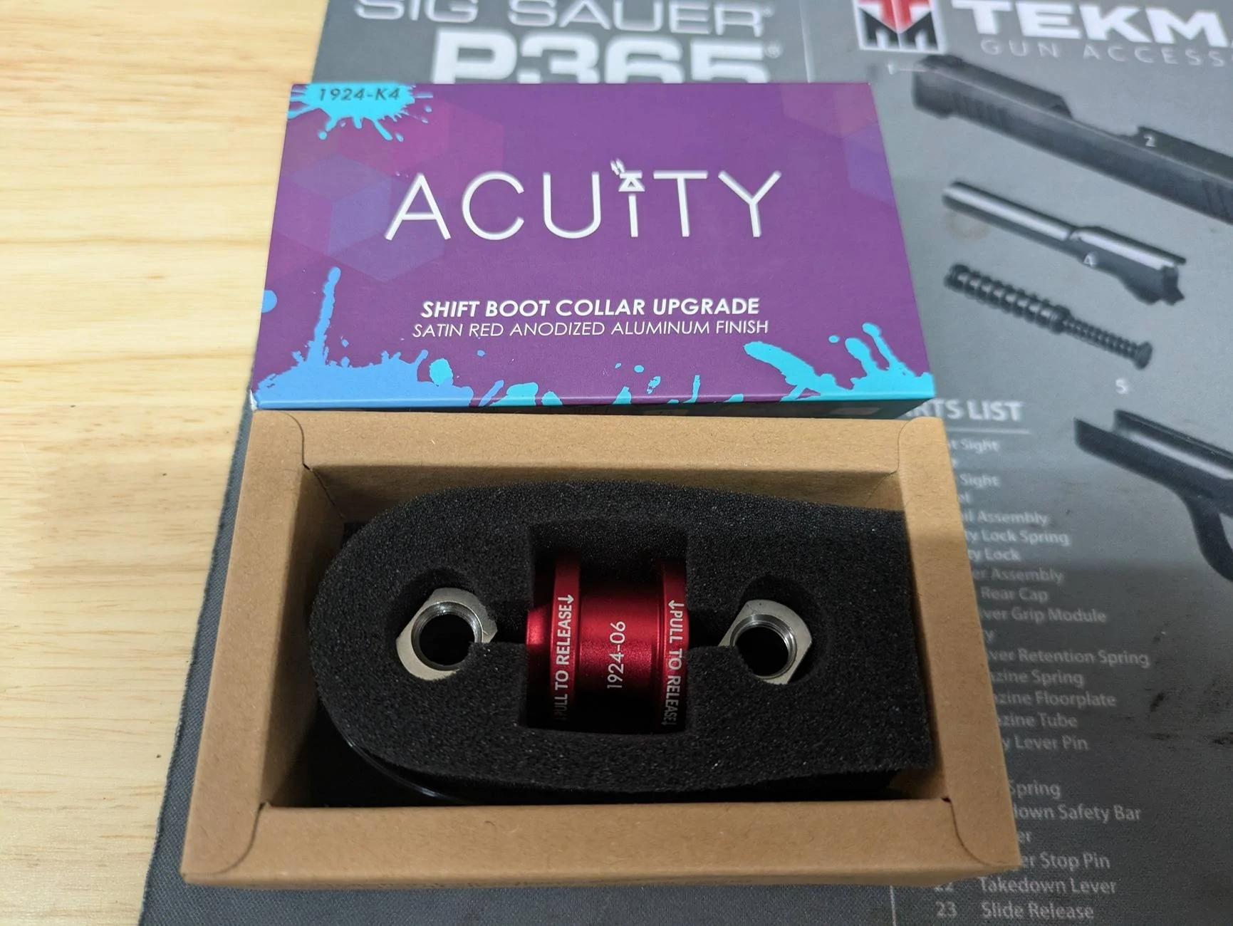 11th Gen Honda Civic SOLD-Acuity collar and ESCO-T6 shift knob in red PXL_20250226_190445876
