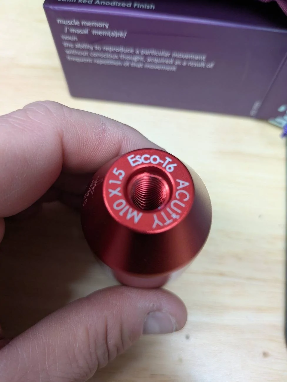 11th Gen Honda Civic SOLD-Acuity collar and ESCO-T6 shift knob in red PXL_20250226_190632384