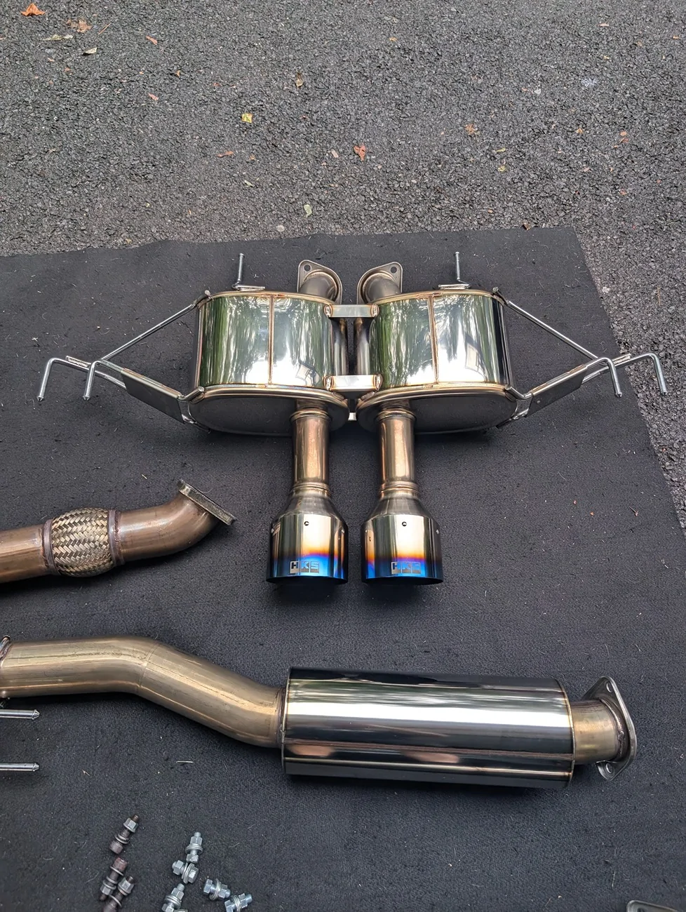 11th Gen Honda Civic HKS Legamax catback with PLM Front Pipe FL5 Civic Type R PXL_20250727_182103242