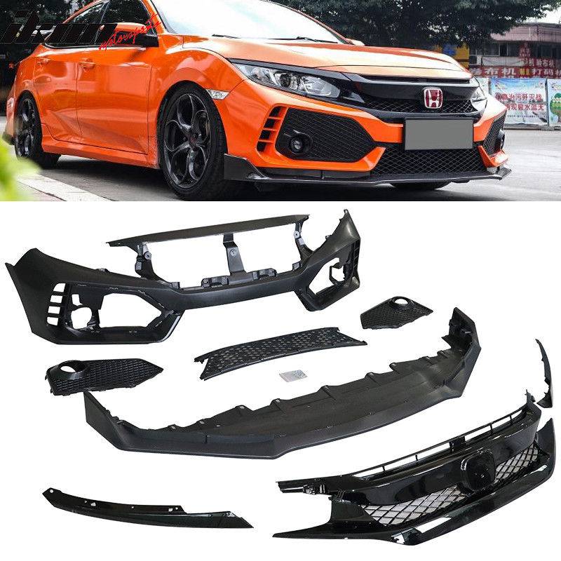 11th Gen Honda Civic 16-17 Honda Civic 10th-Gen Type-R Conversion Front Bumper PP s-l1600