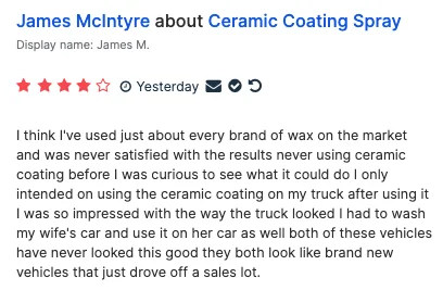 11th Gen Honda Civic SUMA Ceramic Coating Spray | Customer's Reviews Screen Shot 2024-05-30 at 8.30.52 PM