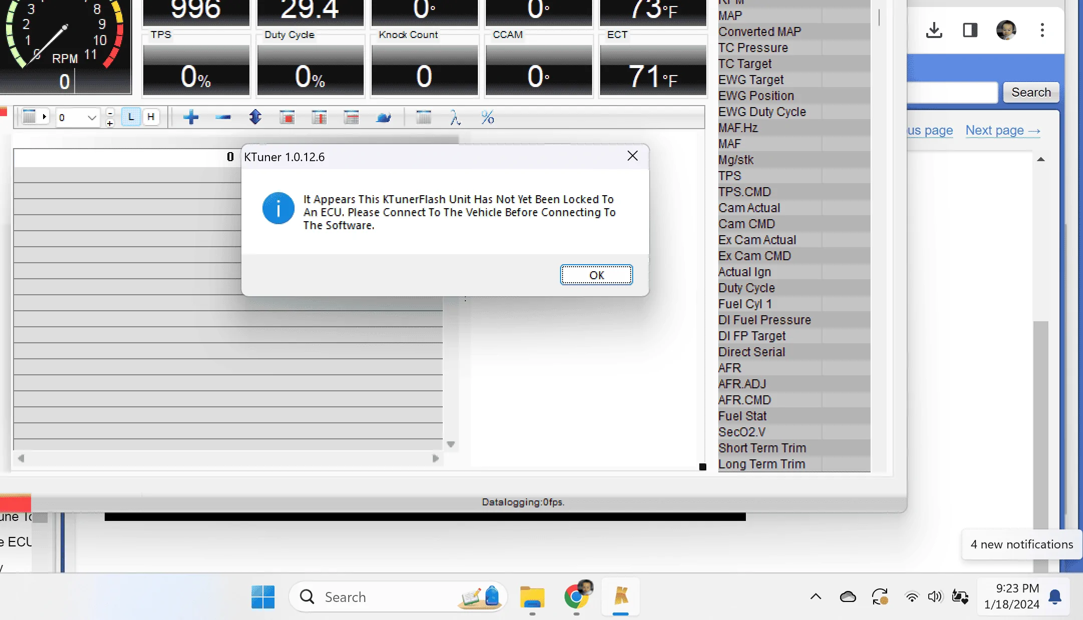 11th Gen Honda Civic WTS: KTuner V1.2 and PRL HVI Screenshot 2024-01-18 212349