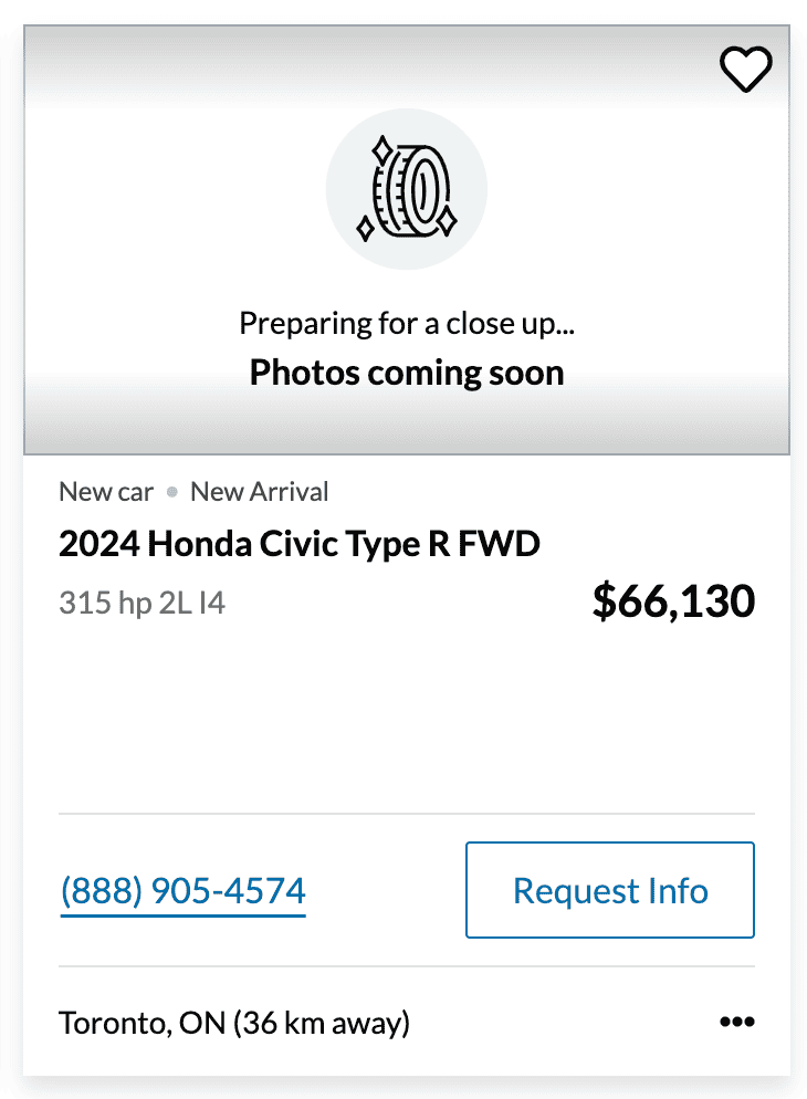 11th Gen Honda Civic Canadian dealer asked what colour Type R I want Screenshot 2024-02-07 at 2.28.45 PM