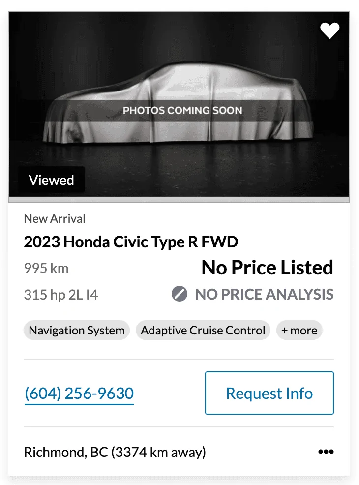 11th Gen Honda Civic Canadian dealer asked what colour Type R I want Screenshot 2024-04-11 at 5.41.50 PM