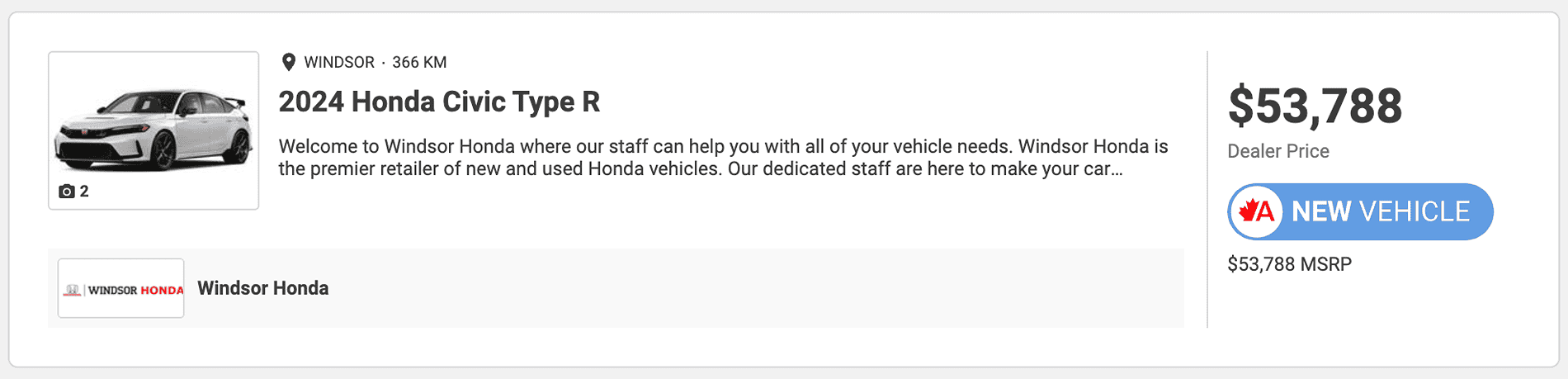 11th Gen Honda Civic Canadian dealer asked what colour Type R I want Screenshot 2024-08-08 at 12.52.17 PM