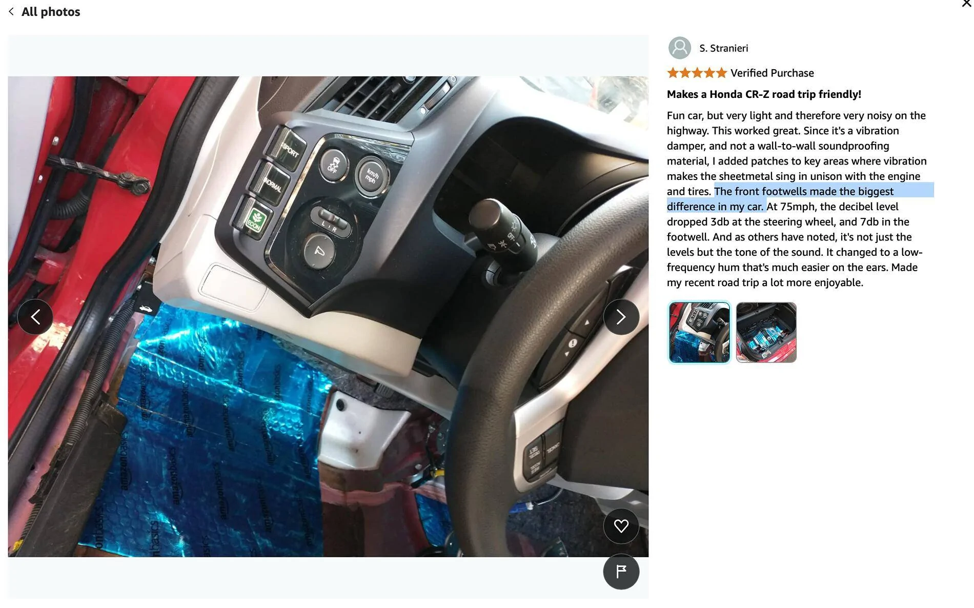 11th Gen Honda Civic Sound Deadening Project Screenshot 2024-09-16 at 10.32.55 AM