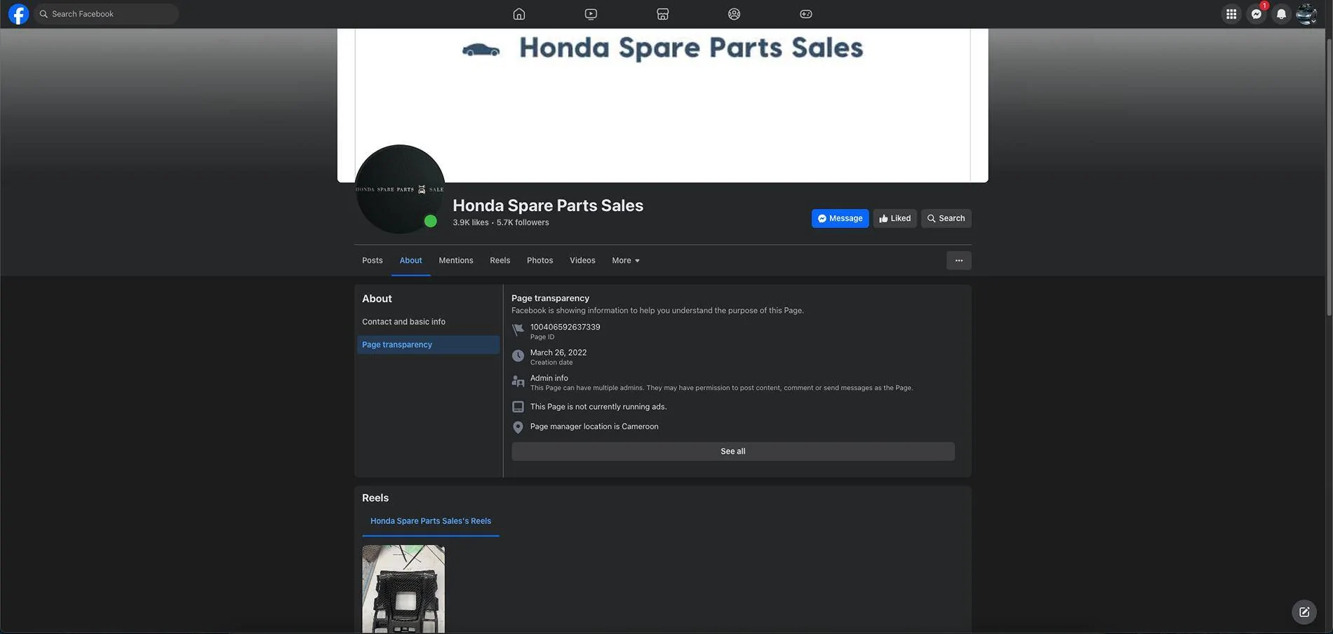 11th Gen Honda Civic Honda Spare Parts Sales (Facebook) Legit or Scam? Screenshot 2025-03-21 at 9.45.54 AM