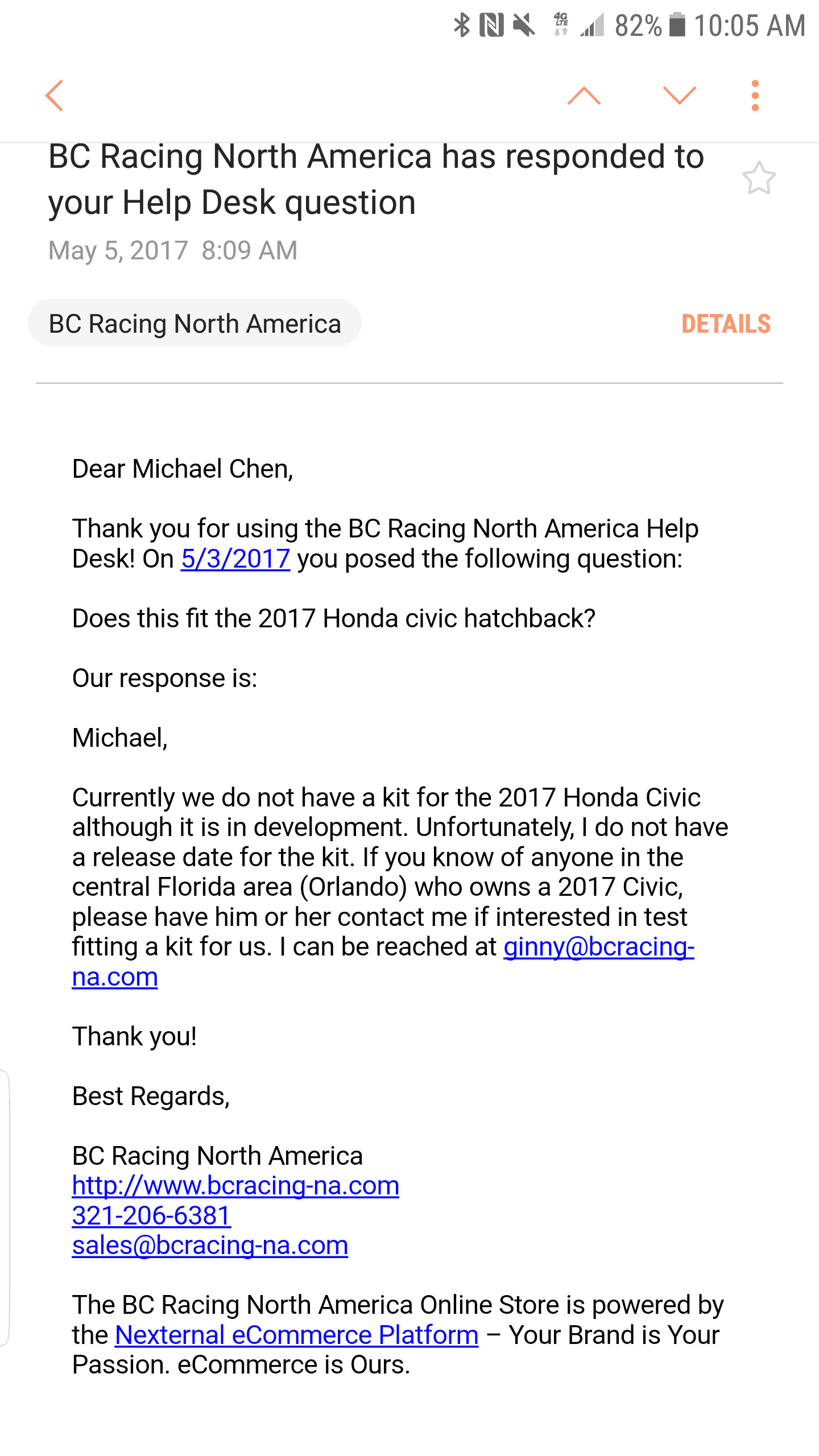 11th Gen Honda Civic BC Racing BR Type Coilovers | Authorized Dealer | Custom Rates Available Screenshot_20170505-100538