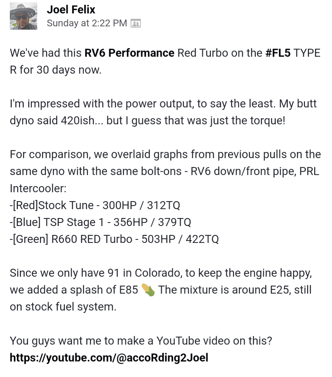 11th Gen Honda Civic 2023 Civic Type R Baseline | Mustang Dyno & DynaPack | Top Speed Screenshot_20230614-205534