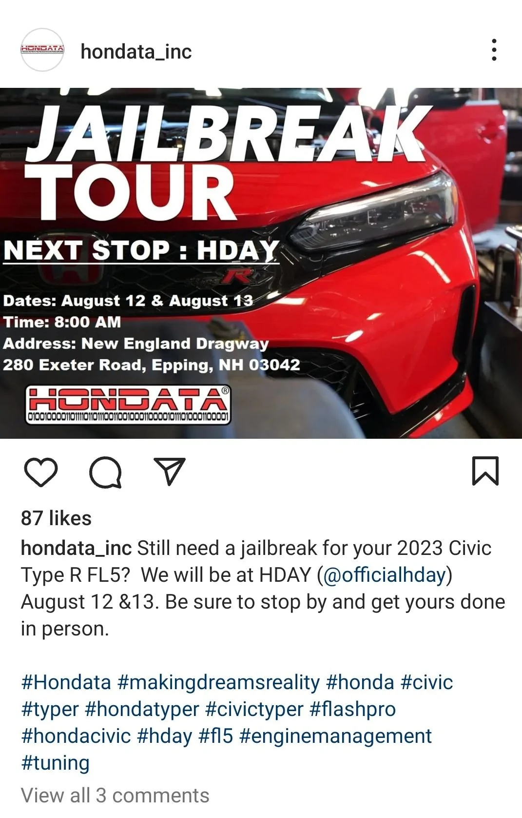 11th Gen Honda Civic Hondata FL5 FlashPro released Screenshot_20230803_214537_Instagram-01