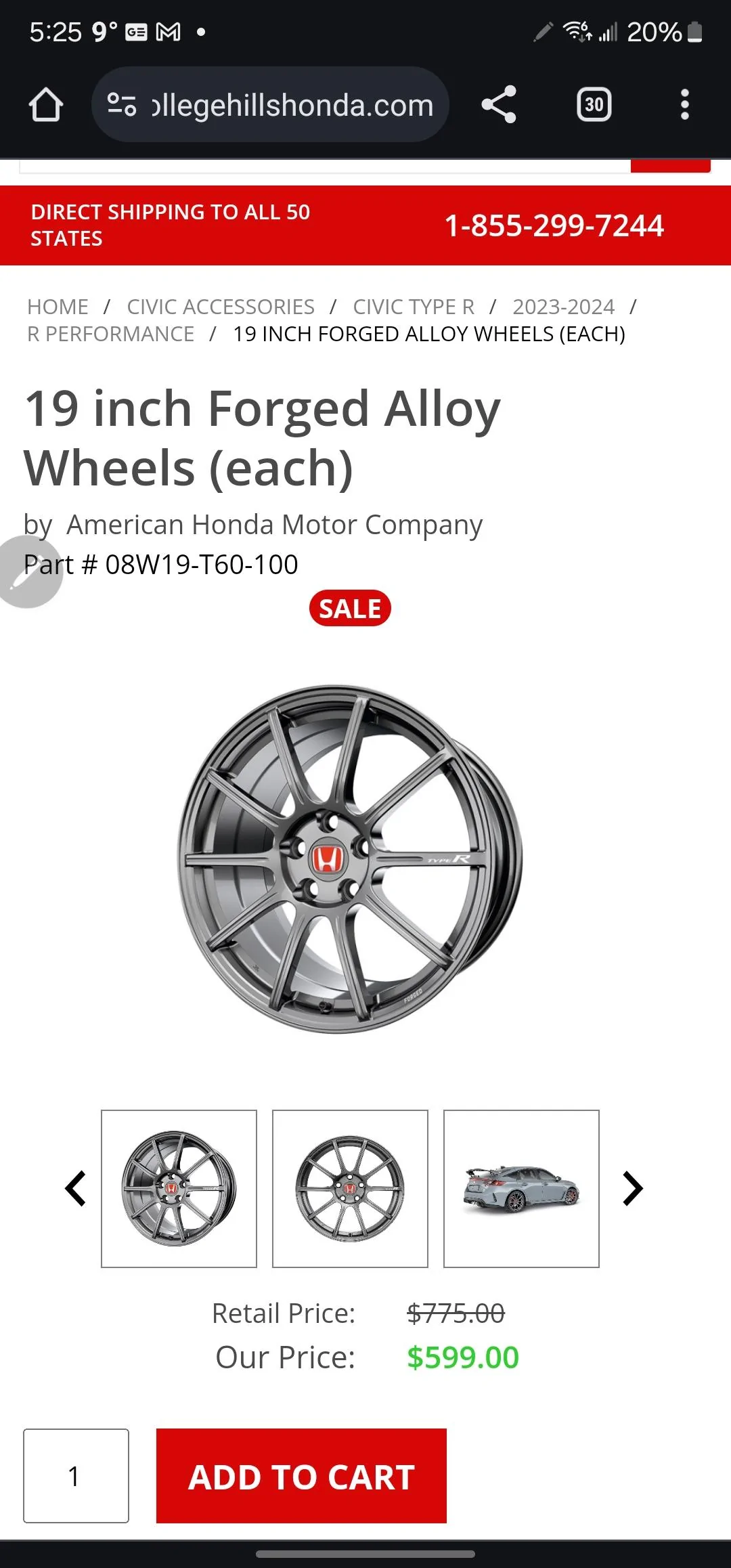 11th Gen Honda Civic Considering these Forged type r wheels for my car Screenshot_20240303_172515_Chrom