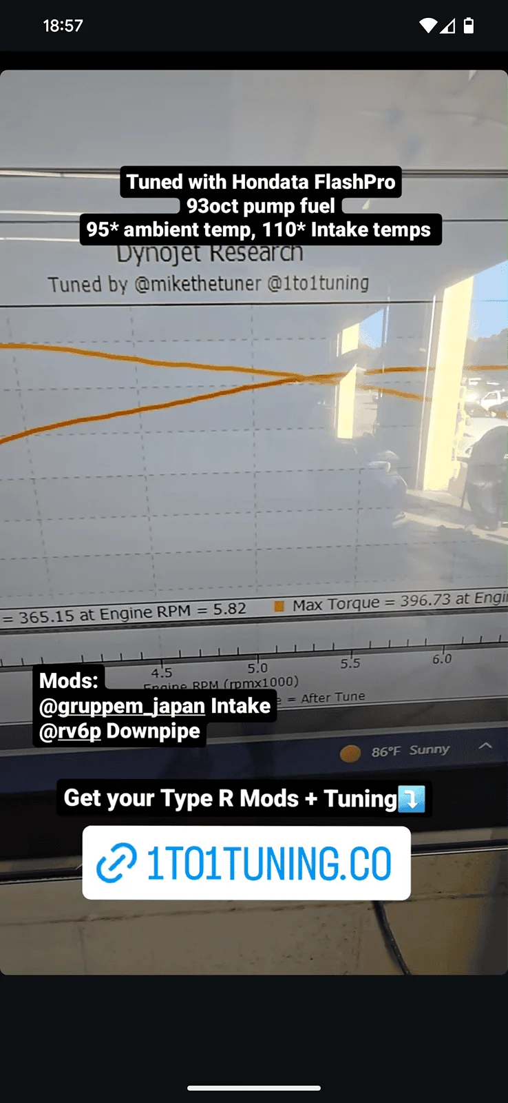 11th Gen Honda Civic Gruppe M Intake finally installed on my FL5 Screenshot_20240624-185704