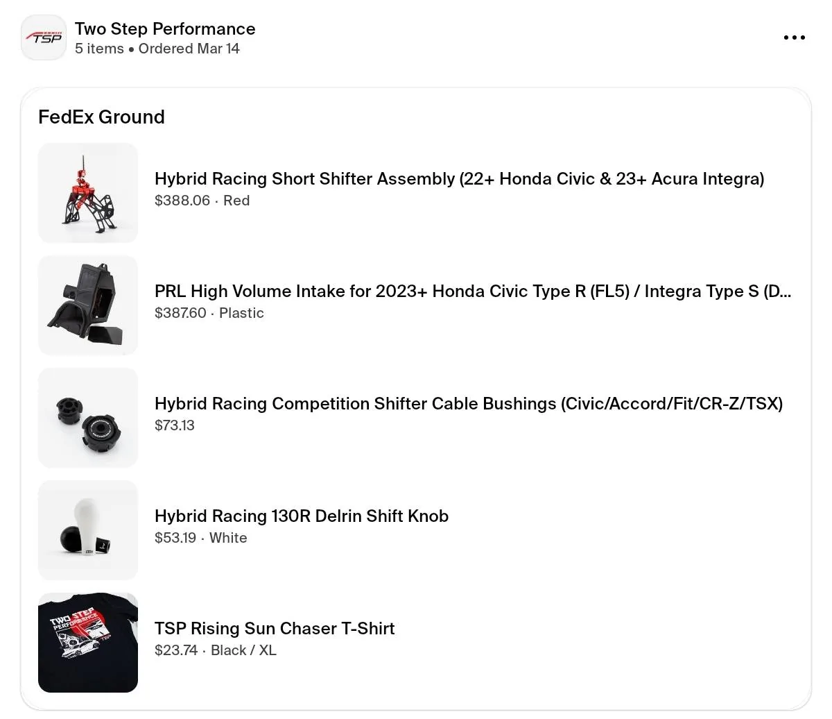 11th Gen Honda Civic New Parts Incoming- great TSP sale Screenshot_20250314_090811_Sho