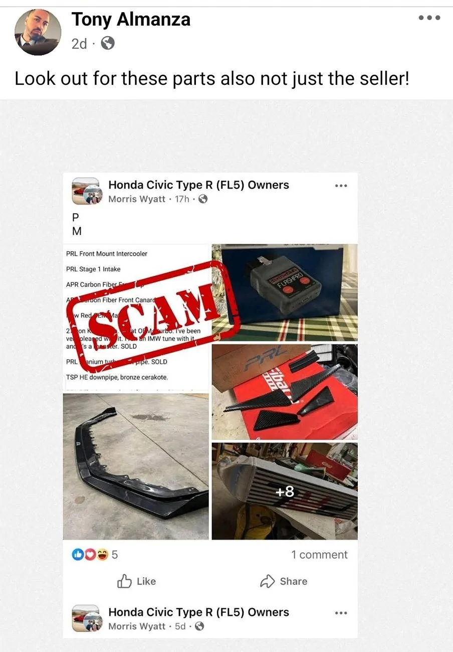 11th Gen Honda Civic Beware of Fake Sellers on Facebook Groups Screenshot_20250401_013850_Facebook