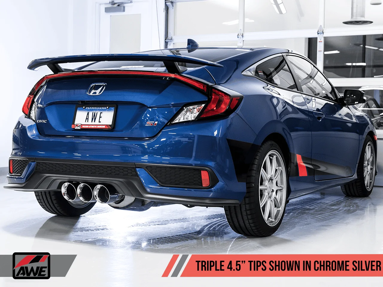 11th Gen Honda Civic Presenting the AWE Exhaust Suite for the FC1/FC3 Civic Si. Available now! si_tri_quarter