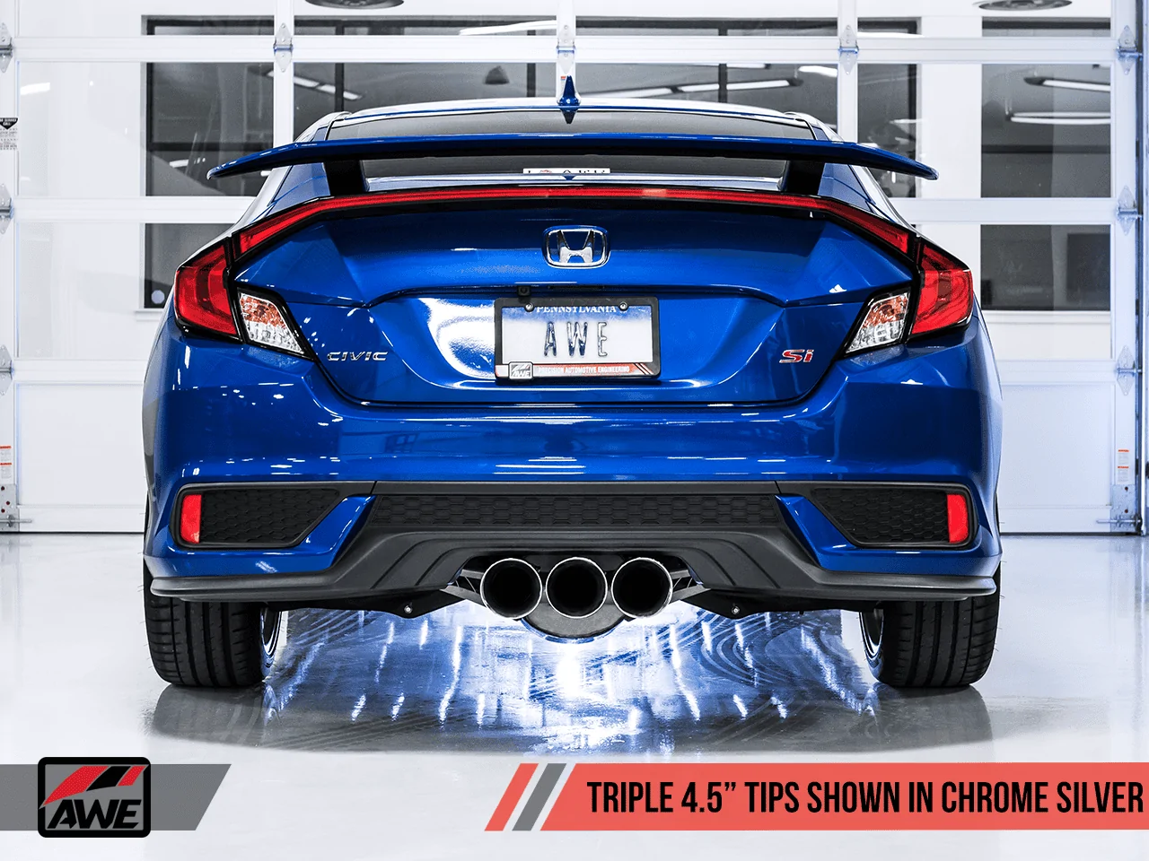 11th Gen Honda Civic Presenting the AWE Exhaust Suite for the FC1/FC3 Civic Si. Available now! si_tri_rear