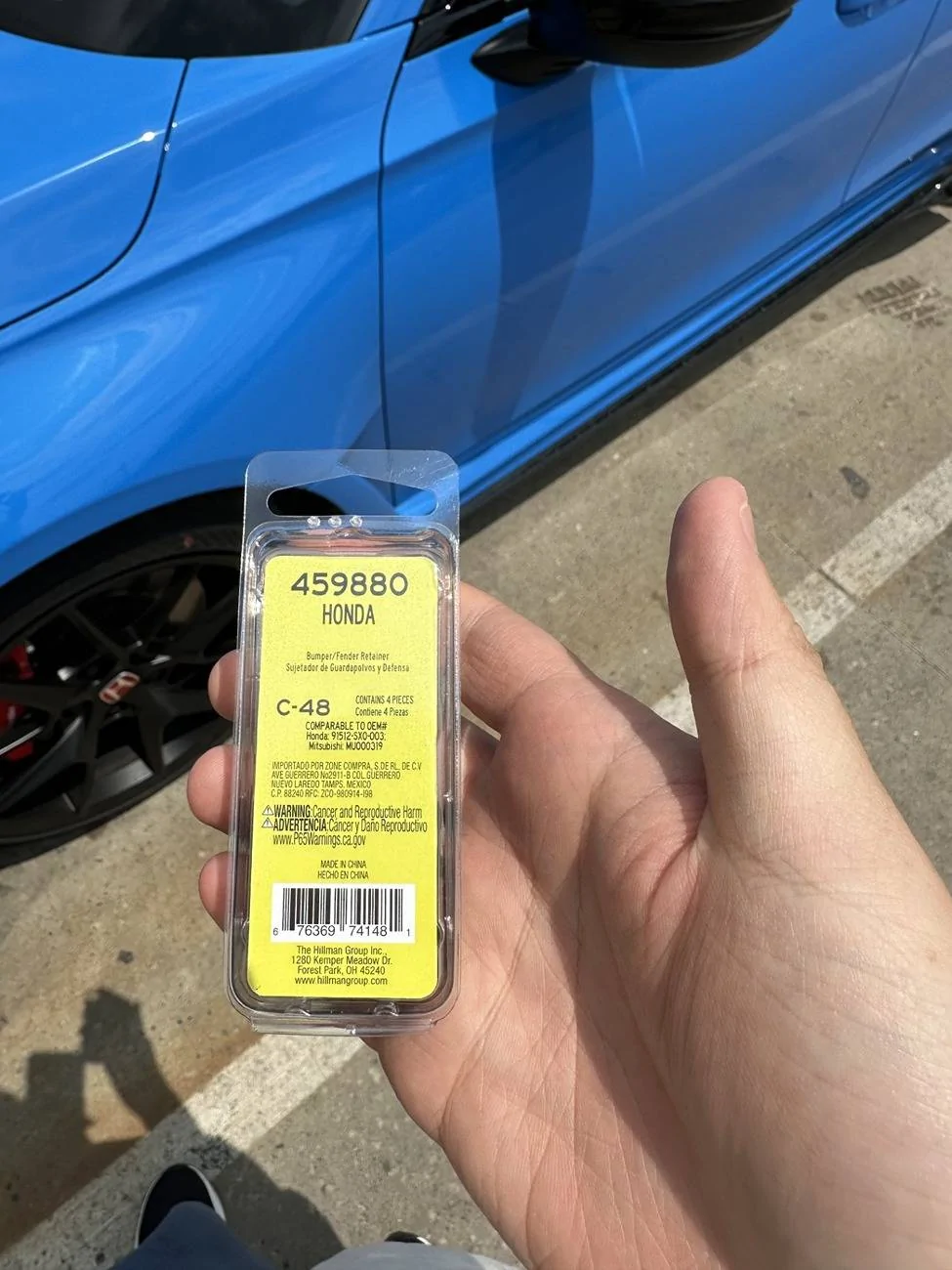 11th Gen Honda Civic 3D printed fender rock guard installed on FL5 thumbnail_IMG_1133