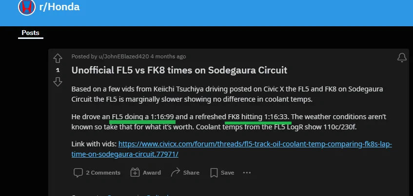11th Gen Honda Civic FL5 Civic Type R at C&D Lightning Lap 2023 -- lap time beats FK8 by 1.9 seconds! Untitled