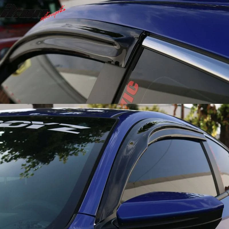 11th Gen Honda Civic 16-17 Civic 10th Gen Coupe - MUGEN Style Window Visor - WD-HC162MU WD-HC162MU-5