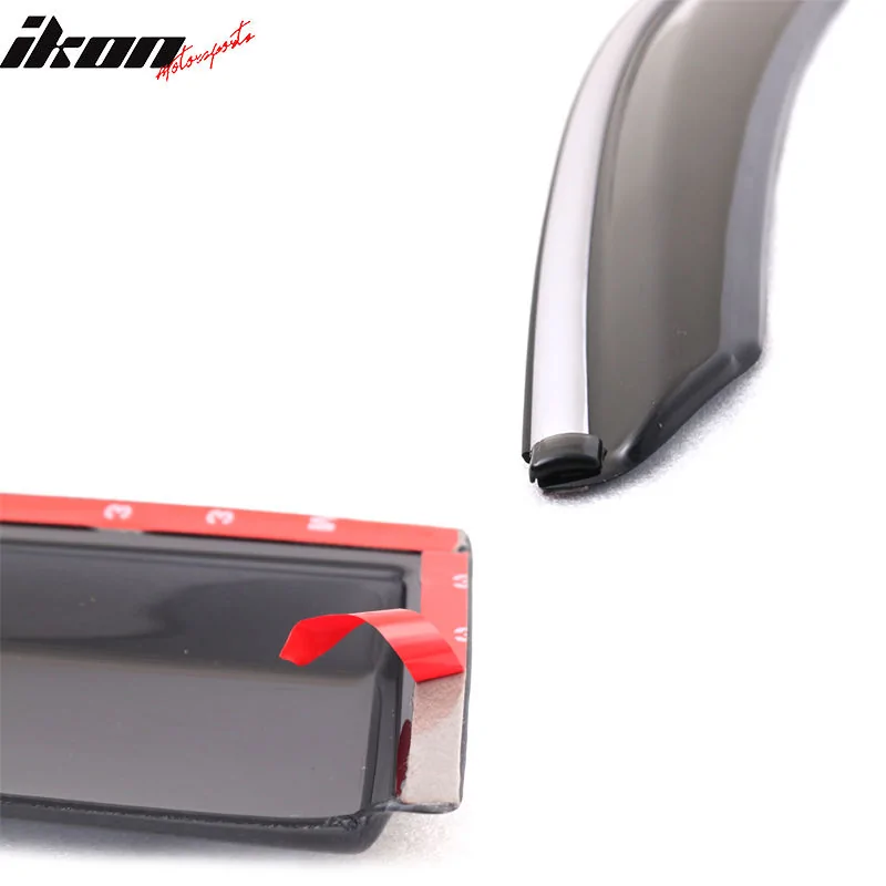 11th Gen Honda Civic 16-17 Civic 10th Gen Sedan - OE Style Window Visor w/Chrome trim - WD-HC164OE-CHR WD-HC164OE-CHR-3