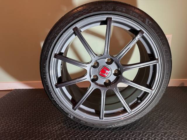 11th Gen Honda Civic OEM Type R Forged Wheels with Michelin Pilot Sport 4S Tires wheel 1 front