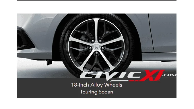 11th Gen Honda Civic Wheels Options and Technology Features Compared Between 2022 Civic Trims wheels3