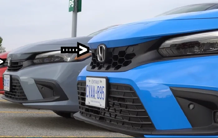 Grille can be swapped between 2022 Hatchback, Si and Sedan