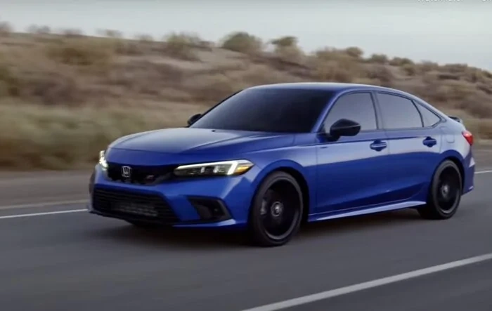 Aegean Blue 2022 Civic Si interior, exterior, and rolling footage