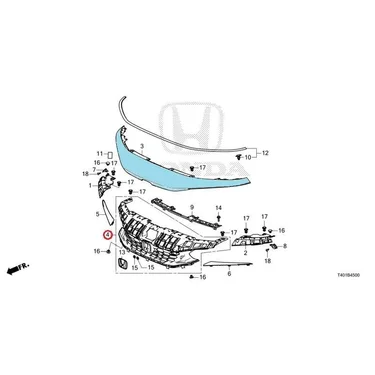 11th Gen Honda Civic Grille can be swapped between 2022 Hatchback, Si and Sedan 1